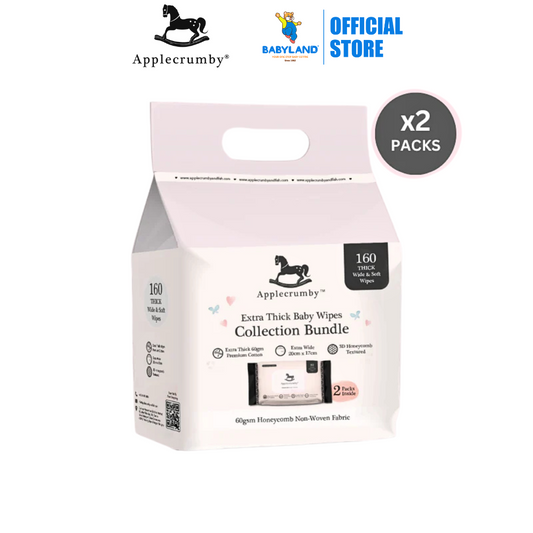 Applecrumby Extra Thick Honey Baby Wipes 80s (2 Packs)