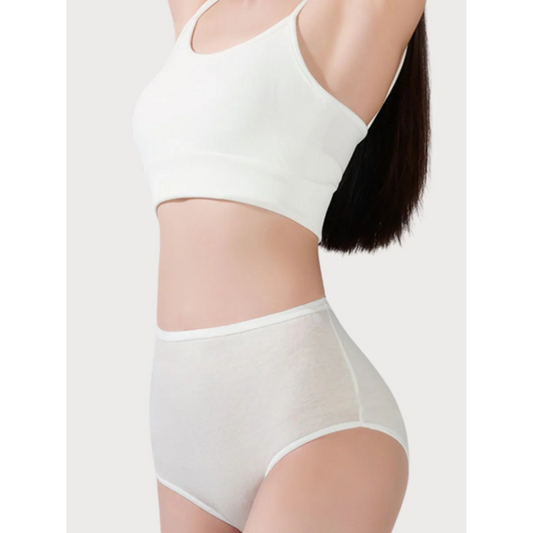 Bmama Full Cotton Disposable Panties 4White 1 Color 3XL Set