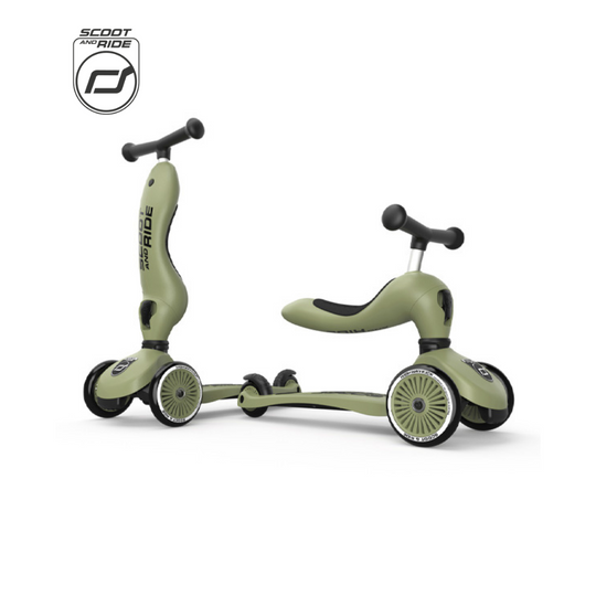 Scoot & Ride Highwaykick 1 Scooter Olive (1-5yrs)