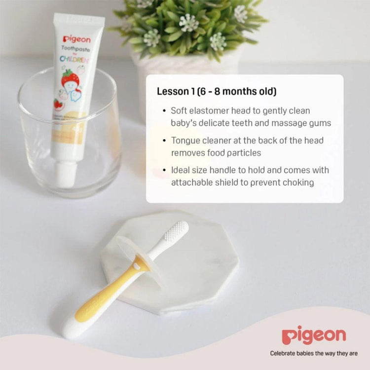 Pigeon Baby Training Toothbrush Lesson 1 (6m+)