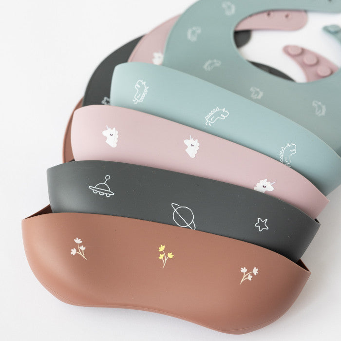 Jae Ko Silicone Patterned Bib - Outerspace (6-36mths)