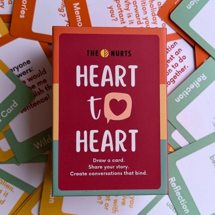 The Nurts Heart-To-Heart Cards for Bonding | Suitable for all ages | Family friendly Conversation Card Game | Ice Breaking Game