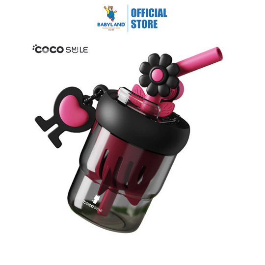 Cocosmile 8303 Coco Flower Tritan Cup 550ml - Black