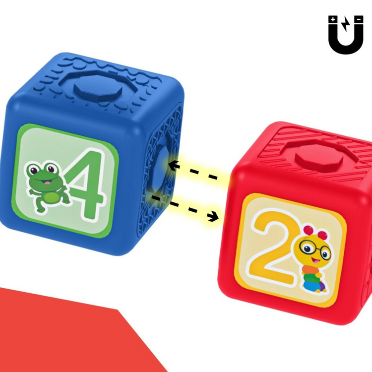 Baby Einstein Add & Stack Magnetic Activity Blocks (6 Pieces)