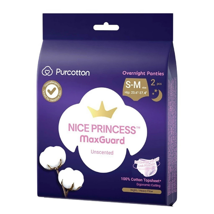 Purcotton Nice Princess MaxGuard Overnight Panties (2pcs)