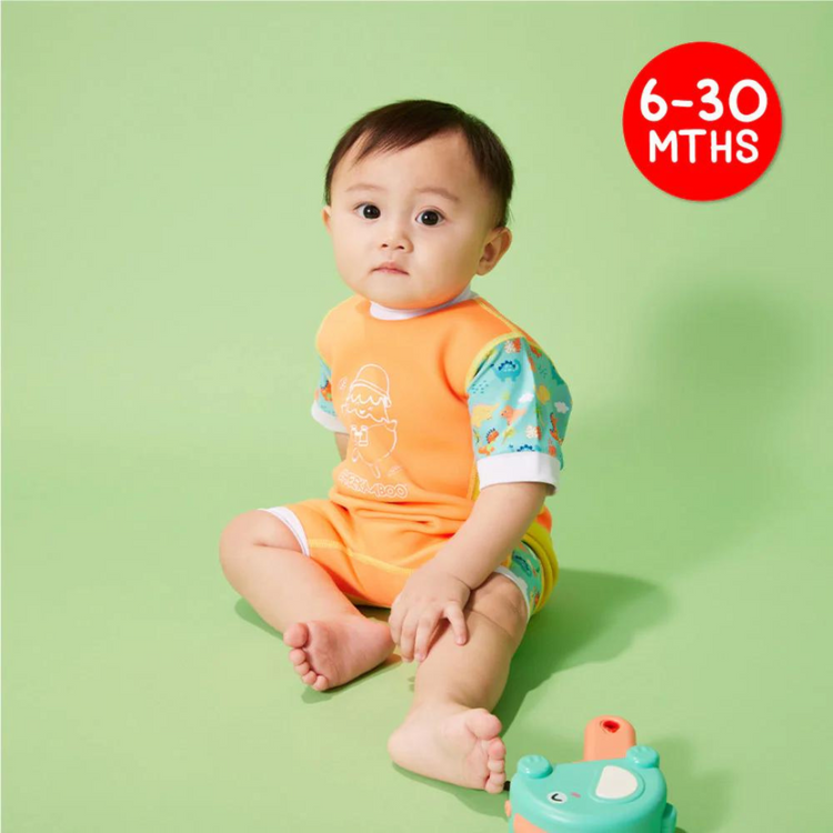 Cheekaaboo Chittybabes Baby Thermal Swimsuit UPF50+ Orange Dino