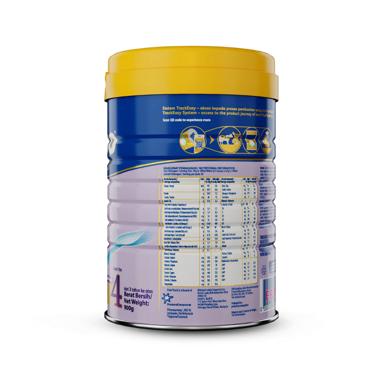 Friso Gold Step 4 Milk Formula 900g (3yrs+) [Exp 02 Nov 2026 &/ Later]