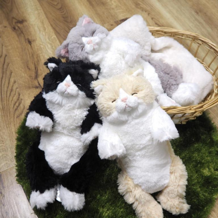 Sunlemon 1393 Hachiware - Lying Cat Sleeping Face Stuffed Toy S