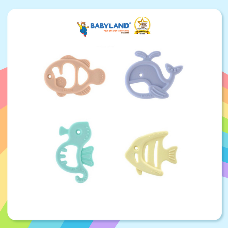 Richell Silicone Teether - 3m+ (Whale/ Clownfish/ Seahorse/ Angelfish)