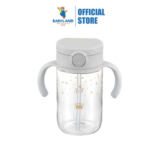 Richell Axstars Straw Cup 320ml - Light Gray (7m+)