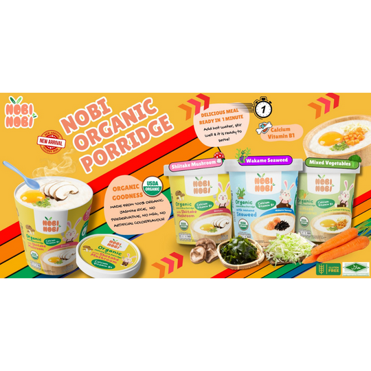Nobi Nobi Organic Jasmine Rice Instant Porridge 35g 12m+ HALAL