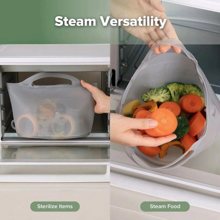 Haakaa Multipurpose Steamer & Steriliser Bag 2000ml ( 1pc ) Microwave