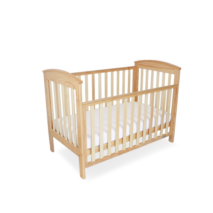 Babyhood Classic Curve 4-in-1 Cot - Natural