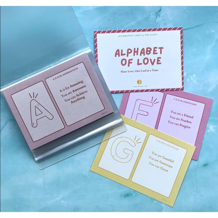 The Nurts Alpabet Affirmation Cards A6 For Kids