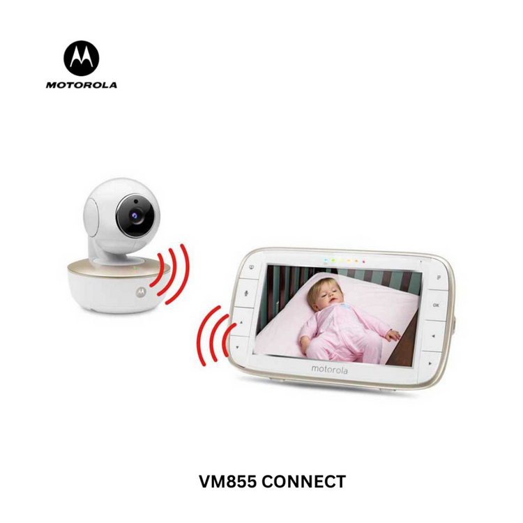 Motorola VM855 CONNECT 5.0” Portable Wi-Fi® Video Baby Monitor with Flexible Crib Mount