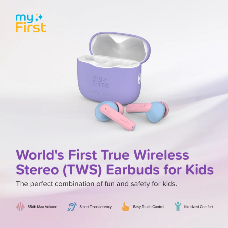 myFirst Carebuds for Kids CareBuds Designed for Small Ear Wireless Speaker Headphone for Kids and Adults