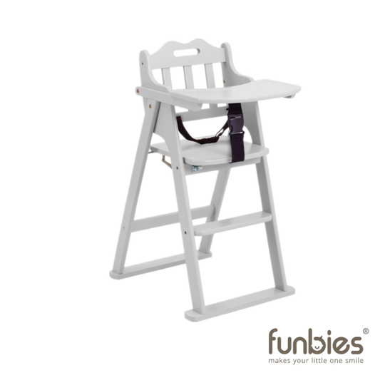Funbies MI01 Foldable Baby Highchair - Light Grey