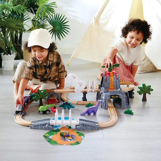Hape 3795 Dino Railway Adventure Set Suitable For Age 3+ Years
