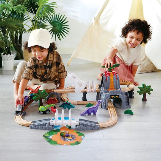 Hape 3795 Dino Railway Adventure Set Suitable For Age 3+ Years