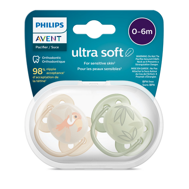 Philips Avent Ultra Soft Soother Twin Pack (0-6m) (6-18m)