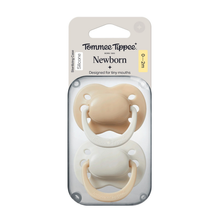 Tommee Tippee Newborn Silicone Soother 0-2M (2-Pack) Assorted
