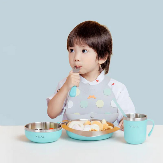 Viida Soufflé Antibacterial Stainless Steel Kids Tableware Set