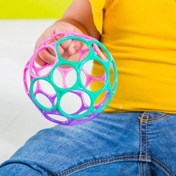 Bright Starts Oball Classic Easy-Grasp Toy (0m+) (Pink,Purple)