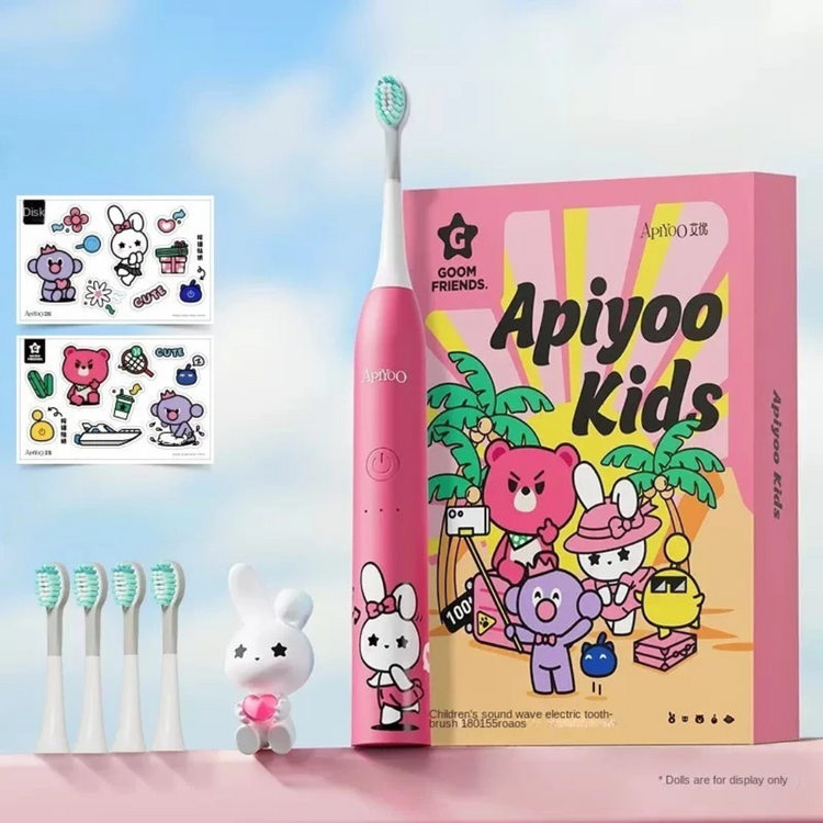 ApiYoo A7 Kids Sonic Electric Toothbrush Cartoon Design