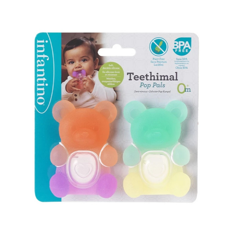 Infantino 316777 Teethimal Pop Pals - Gummy Bears Suitable for Age 0+ Months