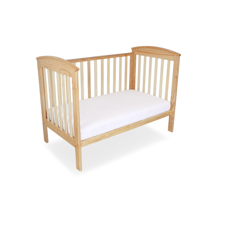 Babyhood Classic Curve 4-in-1 Cot - Natural