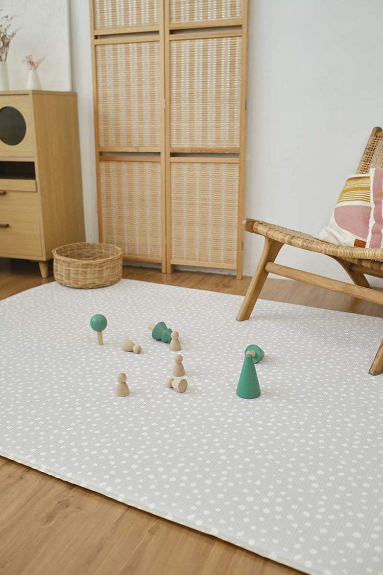 GingerBubs Speckled Play Mat Large - Ash Grey (2.0 m x 1.4 m)