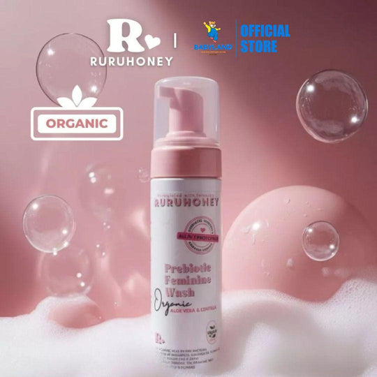 RuruHoney Prebiotic Feminine Wash 180ml (Organic Aloe Vera & Centella)