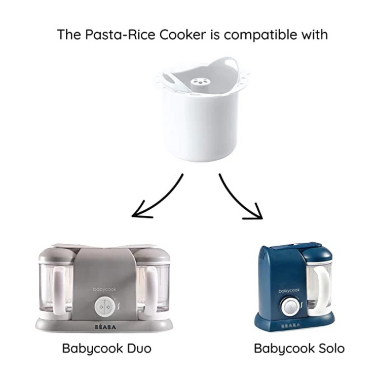 Beaba Babycook Solo & Duo Pasta & Rice Cooker - White