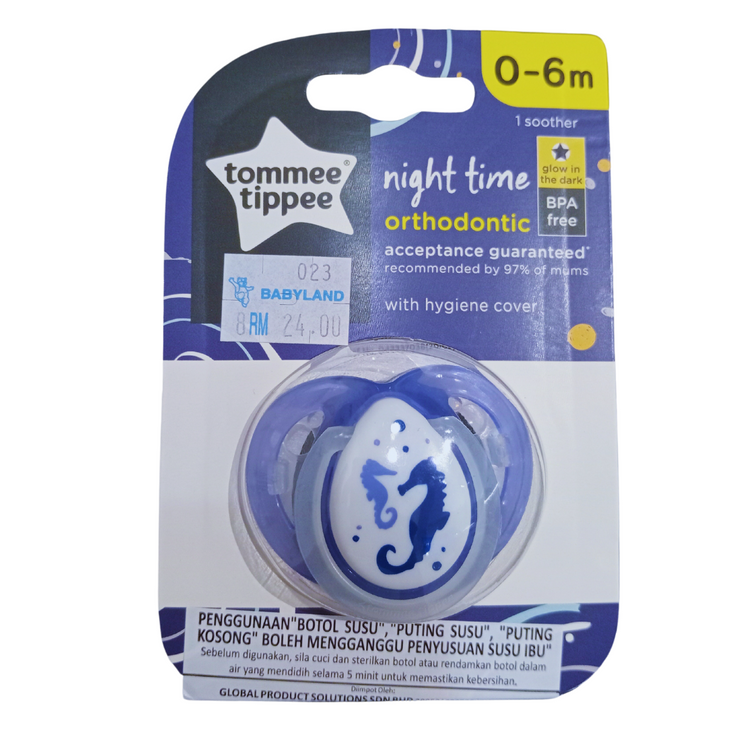 Tommee Tippee Closer to Nature Night Time Soother 1Pc (0-6m)