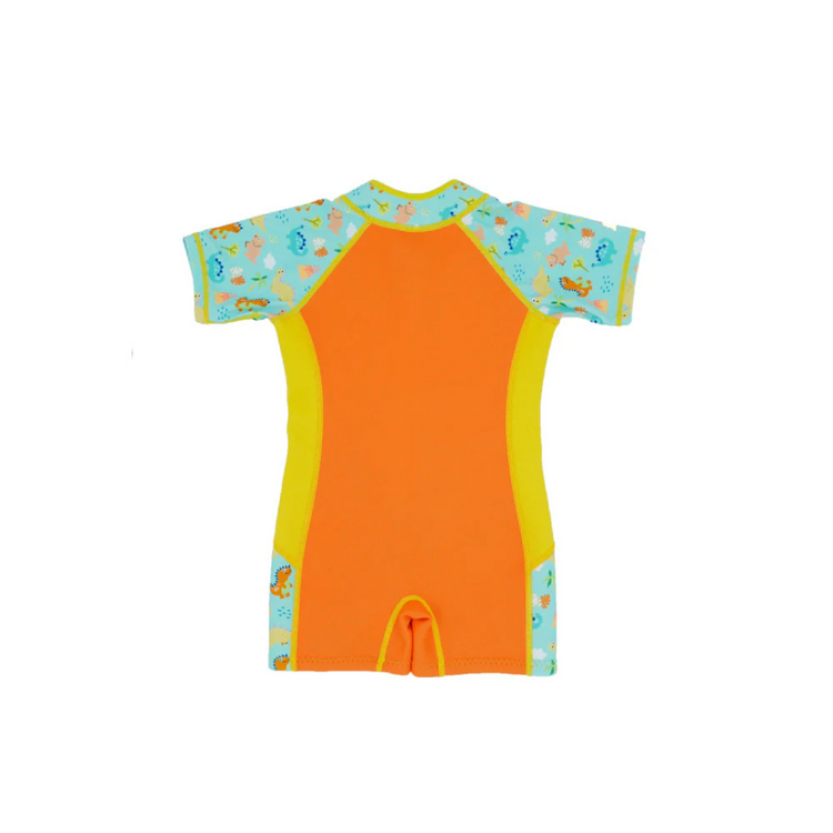 Cheekaaboo Wobbie Toddler Thermal Swimsuit UPF50+ Orange Dino