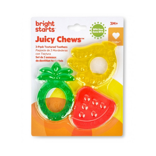 Bright Starts Juicy Chews 3-Pack Textured Teethers (3m+)