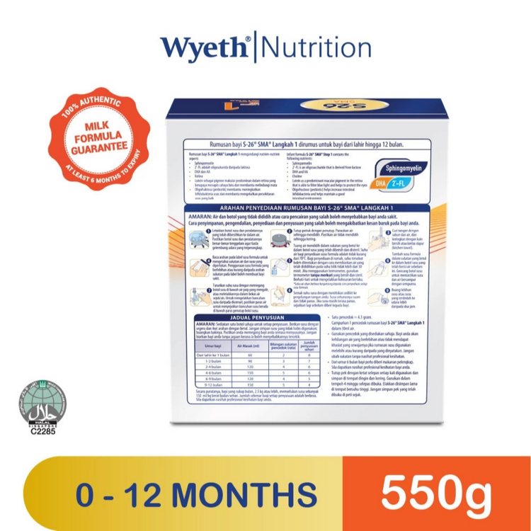 Wyeth S-26 Gold SMA Step 1 (550g)