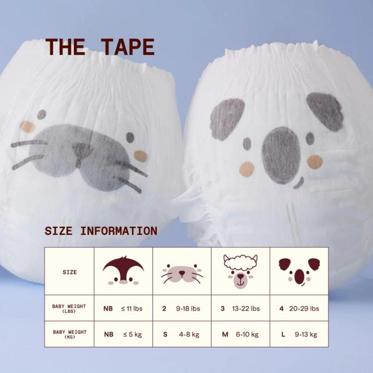 Hoppi The Play Diaper Tape INSTANT ABSORPTION (NB62/S56/M44/L40) x 1 Pack