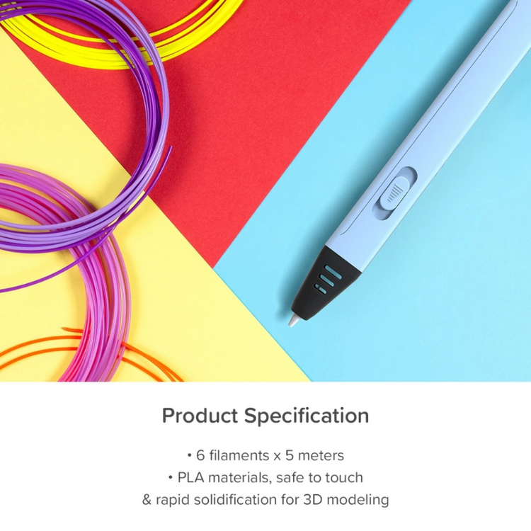 myFirst 3dPen Artist Filaments - 5 Colors Mega Pack 5x5m (Cold/Warm)