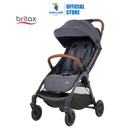 [ Display Unit ] Britax Gravity II Auto One-Handed Fold Stroller - Marble Blue (Birth - 22kg/4 Years Old)