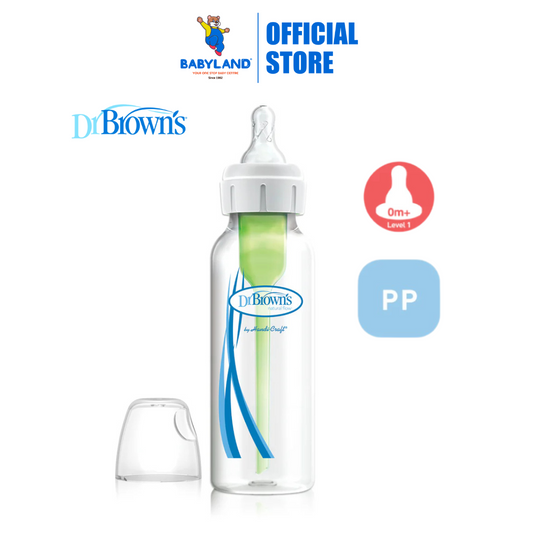 Dr Brown’s Options+ PP Narrow-Neck Bottle with Level 1 Teat (250mL)(1Pc)