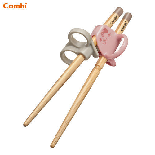 Combi Baby Education Chopsticks Wood Right Hand - Pink