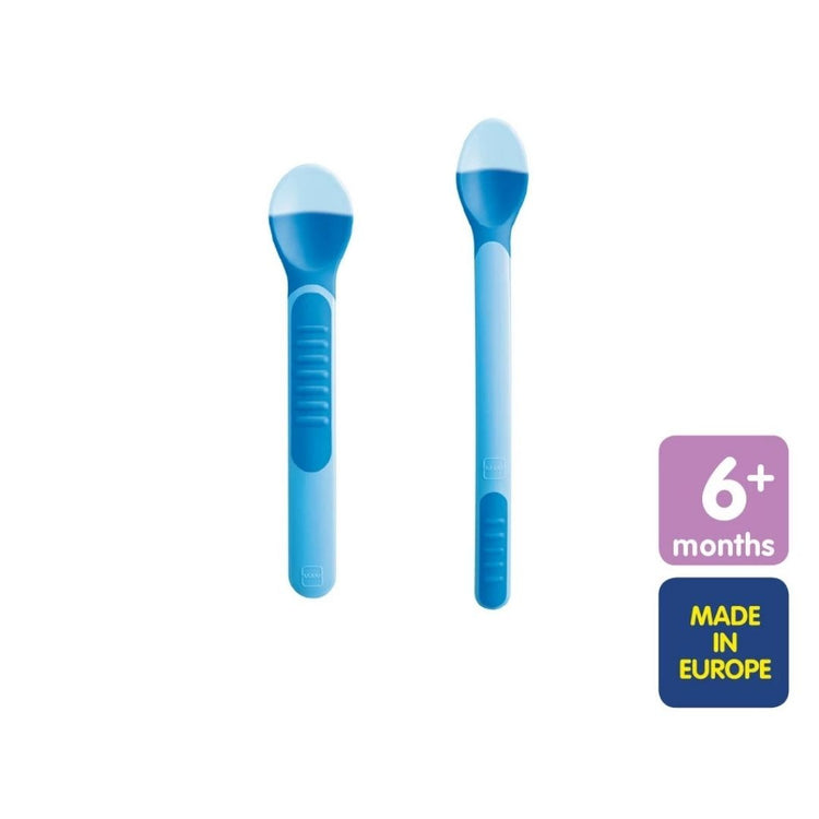 MAM Heat Sensitive Baby Feeding Spoons and Cover (6m+)