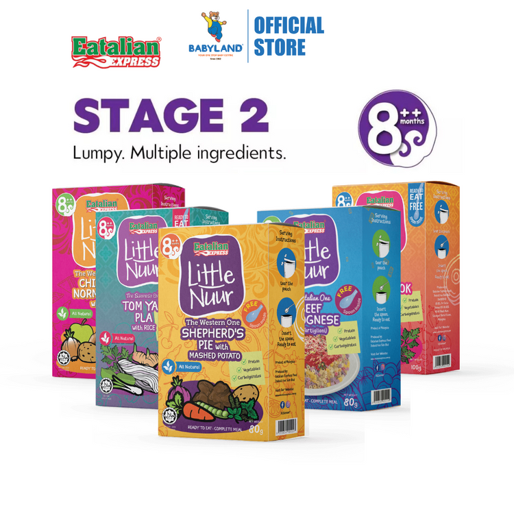 Eatalian Express Little Nuur Baby Food Stage 2 (8m+) | Makanan Bayi Bertekstur Lembut