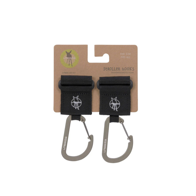 Lassig Cas Stroller Hooks with Carabiner 2 Packs