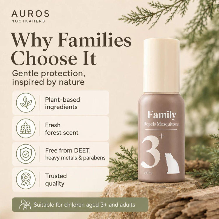 Nootkaherb Family Mosquito Repellent 80ml (3+ year above) / 100% Herbal | Food-Grade