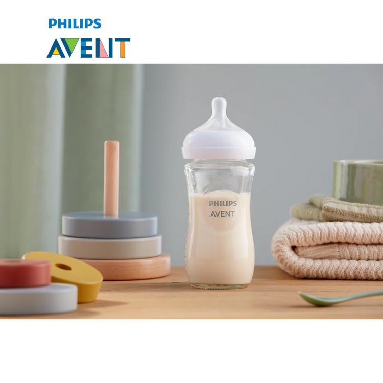 Philips Avent Natural Response Glass Baby Bottle 1m+ (8oz/240ml)