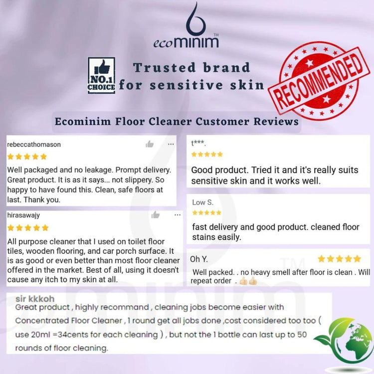 Ecominim Concentrated Floor Cleaner – Oceanic Breeze 1L