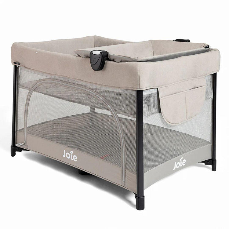 Joie Sesame LX Travel Cot - Birth up to 11 kg | One-hand Fold Travel Cot with Bassinet & Changer (New)