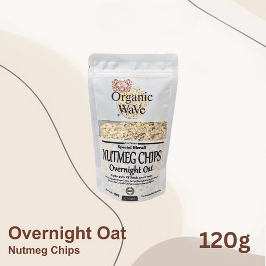 Mamami Organic Wave Overnight Oats - Nutmeg Chips 120g